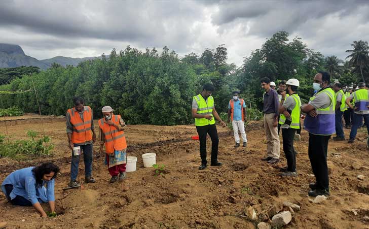 Development of urban forest at Saint Gobain Campus, Palakkad